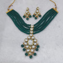 FS Collection Gold Plated Kundan Necklace Set