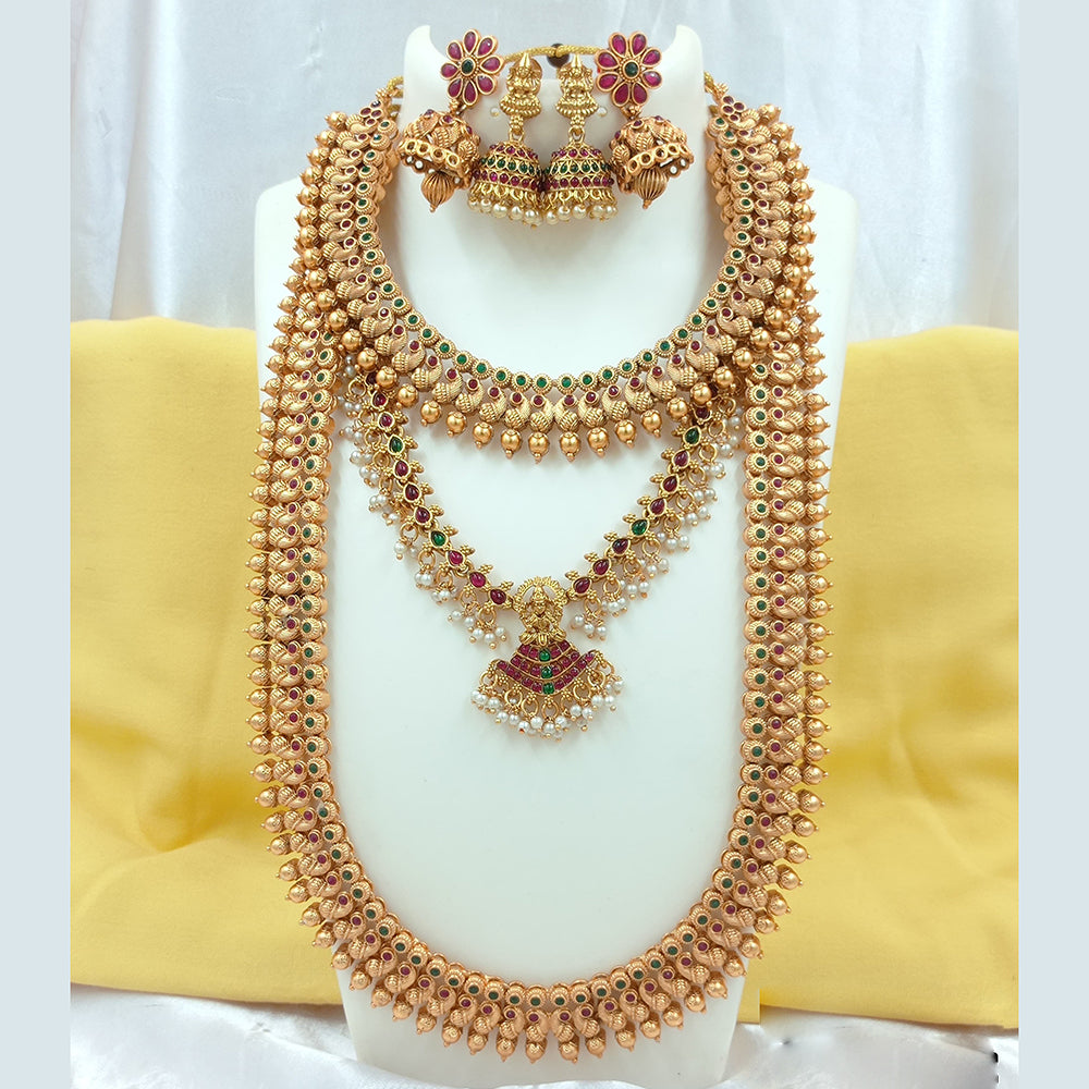 FS Collection Pota Stone Temple Necklace Combo