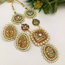 FS Collection Gold Plated Meenakari Necklace Set