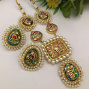 FS Collection Gold Plated Meenakari Necklace Set