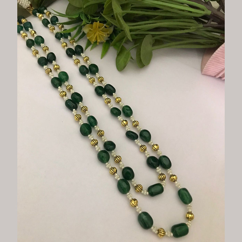 FS Collection Gold Plated Beads Long Necklace