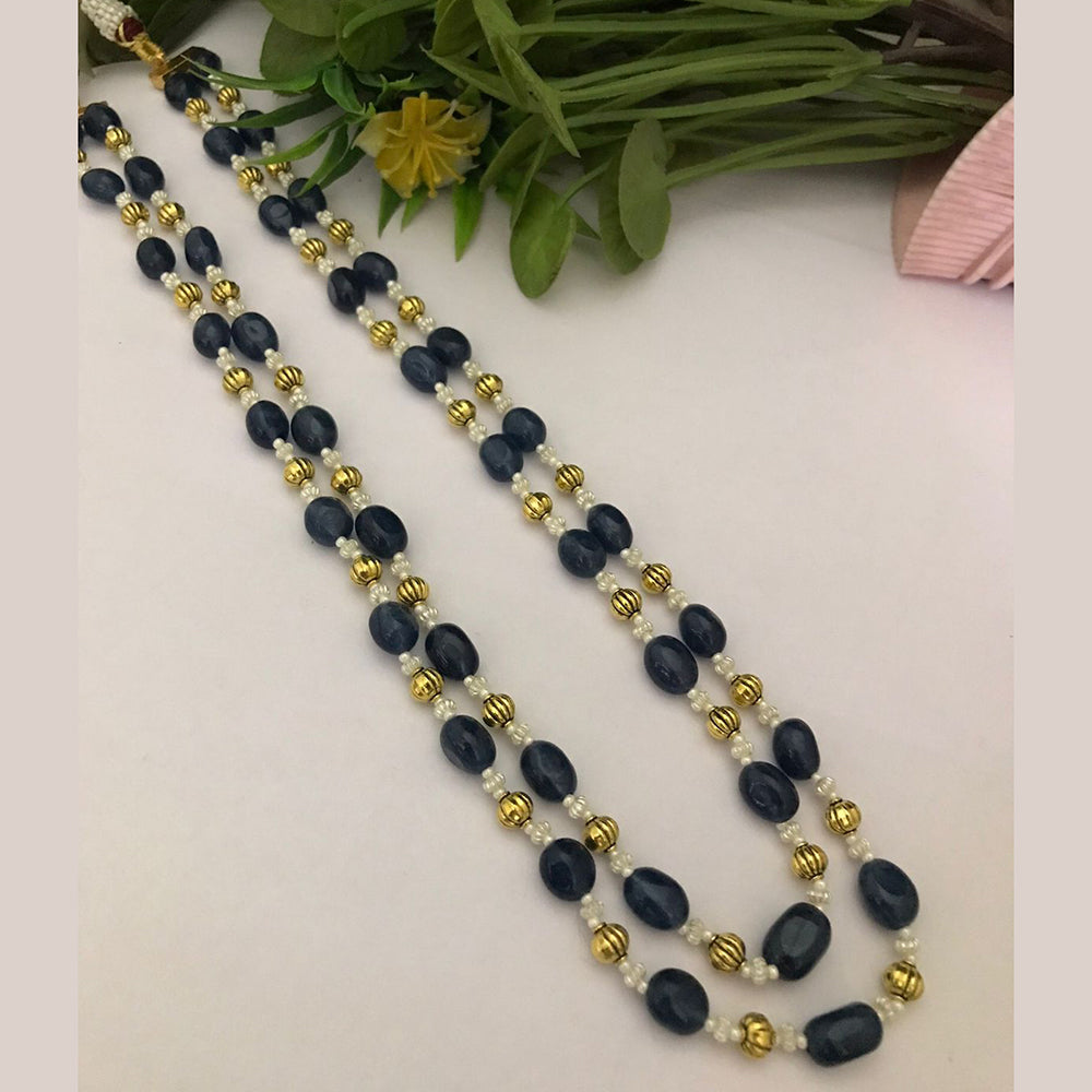 FS Collection Gold Plated Beads Long Necklace