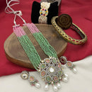 FS Collection Gold Plated Pearl Long Necklace Set