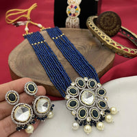 FS Collection Gold Plated Pearl Long Necklace Set