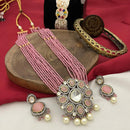 FS Collection Gold Plated Pearl Long Necklace Set