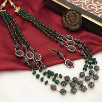 FS Collection Gold Plated Beads Long Necklace Set