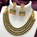 FS Collection Gold Plated Pota Stone Necklace Set