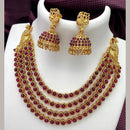 FS Collection Gold Plated Pota Stone Necklace Set