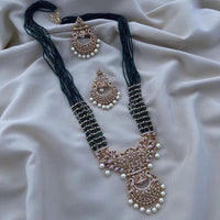 FS Collection Gold Plated AD And Pearl Necklace Set