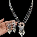 FS Collection Rose Gold Plated AD Necklace Set