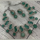 FS Collection Silver Plated AD Necklace Set