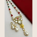 FS Collection Gold Plated Pearl And Real Baroque  Long Necklace Set