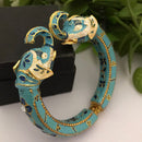 FS Collection Gold Plated Meenakari Adjustable Bangles