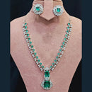 FS Collection Silver Plated AD Necklace Set