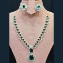 FS Collection Silver Plated AD Necklace Set