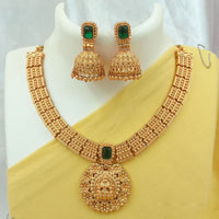 FS Collection Gold Plated Temple Necklace Set