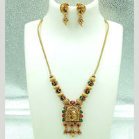 FS Collection Gold Plated Pota Stone Necklace Set