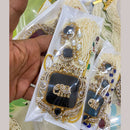 FS Collection Gold Plated Austrian And Pearl Necklace Set
