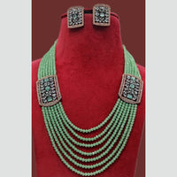 FS Collection 2 Tone Plated AD Multi Layer Long Necklace Set