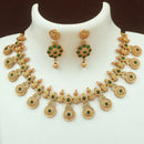 FS Collection Gold Plated Pota Stone Necklace Set