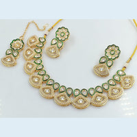 FS Collection Gold Plated Crystal Stone Necklace Set