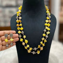 FS Collection Oxidised Plated Beads Long Necklace Set