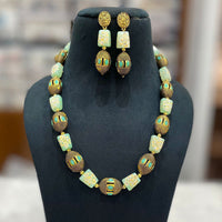 FS Collection Gold Plated Beads Necklace Set