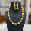 FS Collection Gold Plated Beads Necklace Set