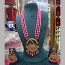 Fs Collection Gold Plated Kundan Stone And Beads Long Necklace Set