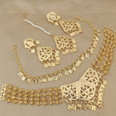 Fs Collection Gold Plated Choker Necklace Set