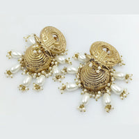 FS Collection Gold Plated Jhumki Earrings