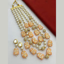 Fs Collection Gold Plated Beads Long Necklace Set
