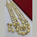 Fs Collection Gold Plated Beads Long Necklace Set