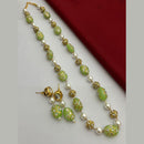 Fs Collection Gold Plated Beads Long Necklace Set