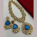 FS Collection Gold Plated Kundan Stone Necklace Set