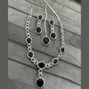 FS Collection Silver Plated AD Necklace Set