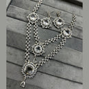 FS Collection Silver Plated AD Necklace Set