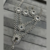 FS Collection Silver Plated AD Necklace Set