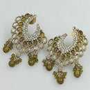 FS Collection Gold Plated Crystal Stone Dangler Earrings