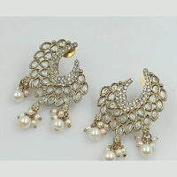 FS Collection Gold Plated Crystal Stone Dangler Earrings