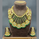 FS Collection Gold Plated Kundan Stone Necklace Set