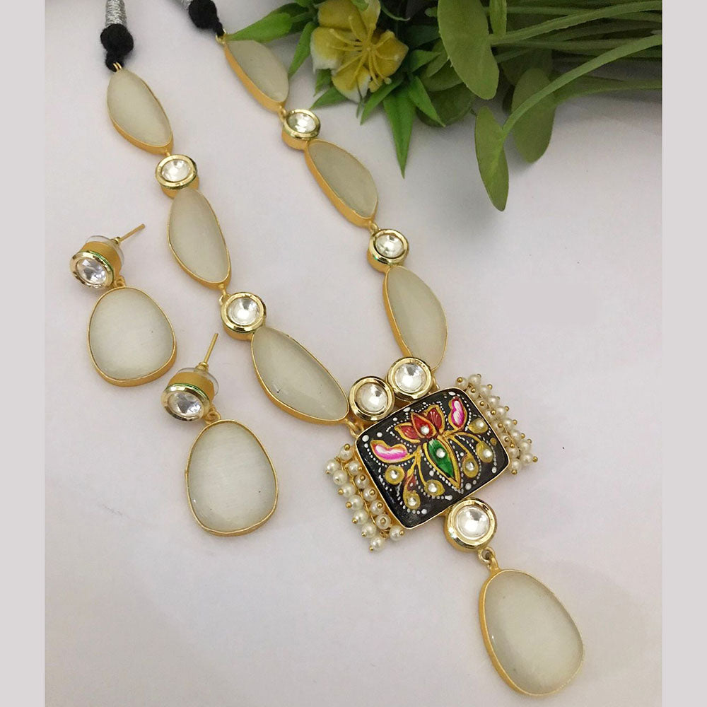 FS Collection Gold Plated Beads Necklace Set