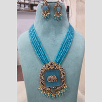 FS Collection Gold Plated Austrian Stone And Beads Necklace Set
