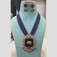FS Collection Gold Plated Austrian Stone And Beads Necklace Set