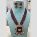 FS Collection Gold Plated Austrian Stone And Beads Necklace Set