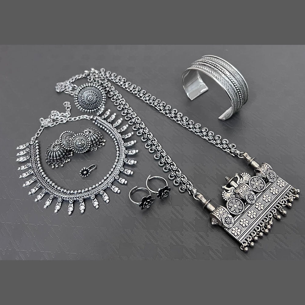 FS Collection Oxidised Plated Jewellery Combo