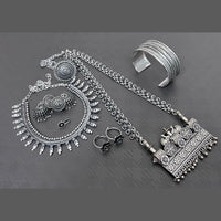 FS Collection Oxidised Plated Jewellery Combo