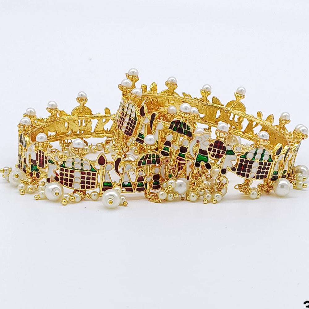 FS Collection Gold Plated  Bangles Set