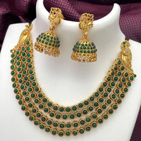 FS Collection Gold Plated Pota Stone Necklace Set