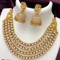 FS Collection Gold Plated Pota Stone Necklace Set